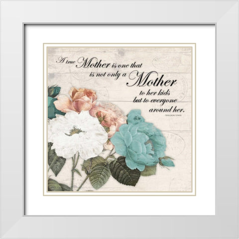 Mother White Modern Wood Framed Art Print with Double Matting by Grey, Jace