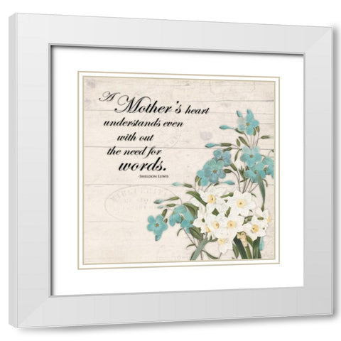 Mother mate White Modern Wood Framed Art Print with Double Matting by Grey, Jace