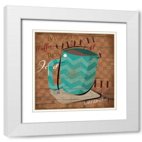 Coffee 2 White Modern Wood Framed Art Print with Double Matting by Grey, Jace
