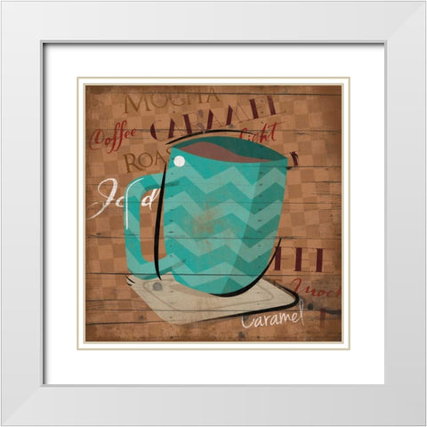 Coffee 2 White Modern Wood Framed Art Print with Double Matting by Grey, Jace
