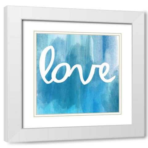 Cool Love White Modern Wood Framed Art Print with Double Matting by Matic, Jelena