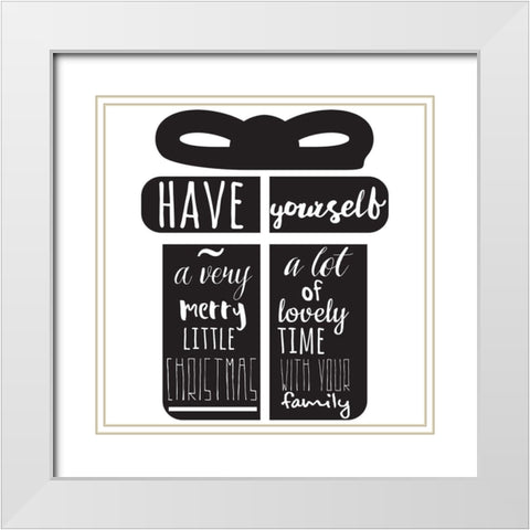 Gift White Modern Wood Framed Art Print with Double Matting by Matic, Jelena