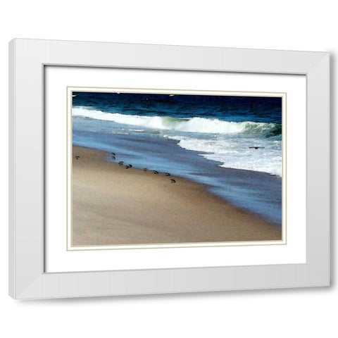 West Coast Shore White Modern Wood Framed Art Print with Double Matting by Grey, Jace