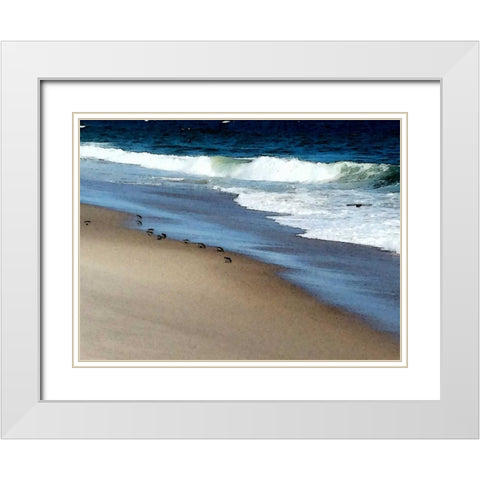West Coast Shore White Modern Wood Framed Art Print with Double Matting by Grey, Jace