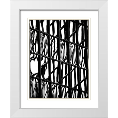Reflectional Industry C White Modern Wood Framed Art Print with Double Matting by Pica, Jeff