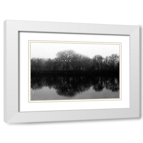 entral Park As Above So Below White Modern Wood Framed Art Print with Double Matting by Grey, Jace