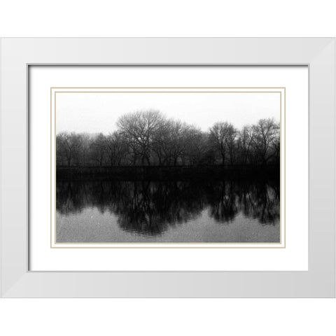 entral Park As Above So Below White Modern Wood Framed Art Print with Double Matting by Grey, Jace