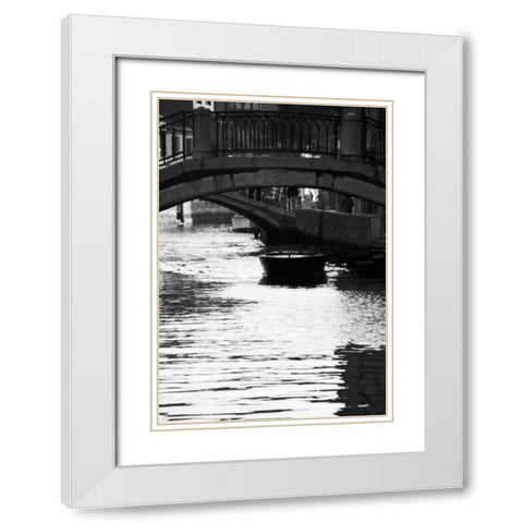 Venice 62 White Modern Wood Framed Art Print with Double Matting by Grey, Jace