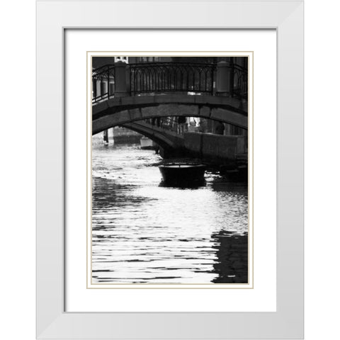 Venice 62 White Modern Wood Framed Art Print with Double Matting by Grey, Jace