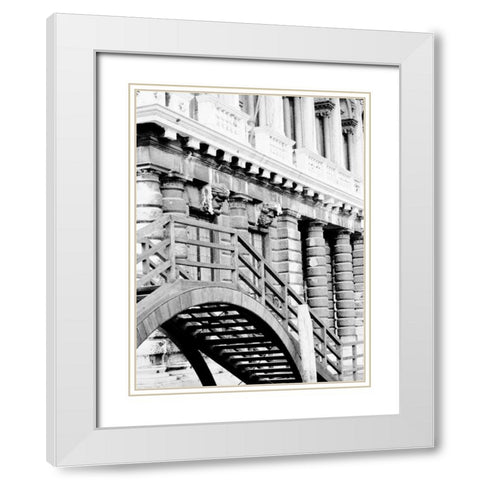 Venice Bridge White Modern Wood Framed Art Print with Double Matting by Grey, Jace
