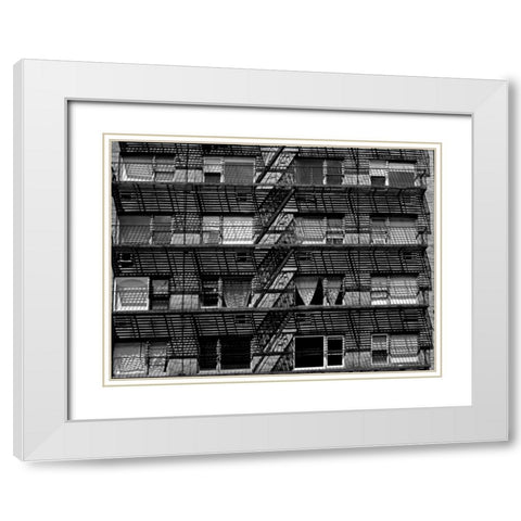 Escaping The Fire C White Modern Wood Framed Art Print with Double Matting by Pica, Jeff