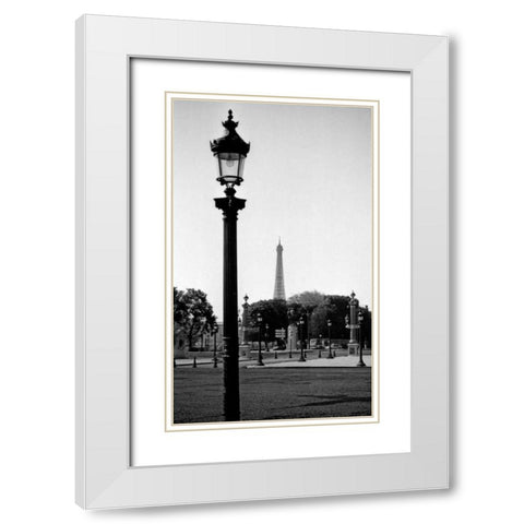 Eifel Tower 3 White Modern Wood Framed Art Print with Double Matting by Pica, Jeff