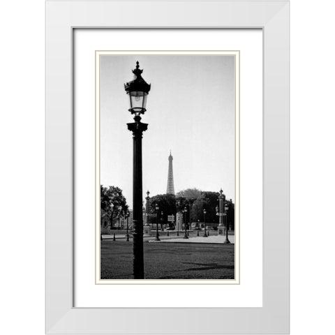 Eifel Tower 3 White Modern Wood Framed Art Print with Double Matting by Pica, Jeff