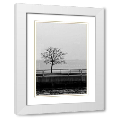 Tree View 1 White Modern Wood Framed Art Print with Double Matting by Pica, Jeff