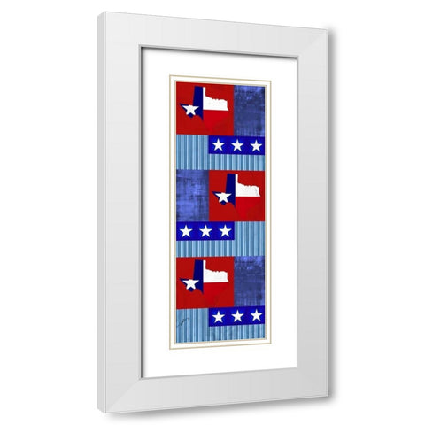 Texas State of Mind White Modern Wood Framed Art Print with Double Matting by Allen, Kimberly