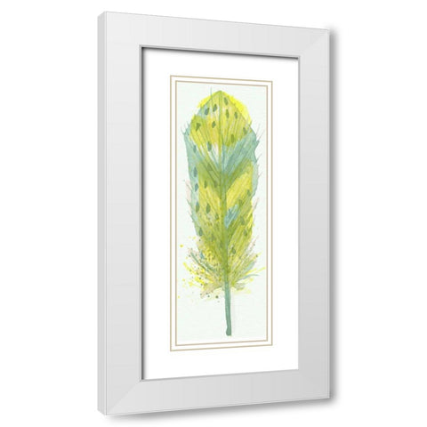 Feather Bright 3 White Modern Wood Framed Art Print with Double Matting by Allen, Kimberly