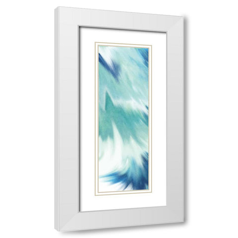 Blue Mood A White Modern Wood Framed Art Print with Double Matting by Allen, Kimberly