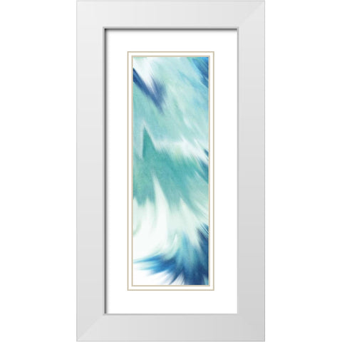 Blue Mood A White Modern Wood Framed Art Print with Double Matting by Allen, Kimberly