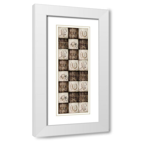 Home on the Range Panel White Modern Wood Framed Art Print with Double Matting by Kimberly, Allen
