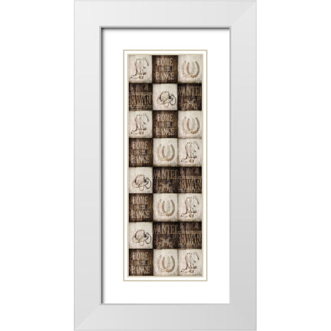 Home on the Range Panel White Modern Wood Framed Art Print with Double Matting by Kimberly, Allen