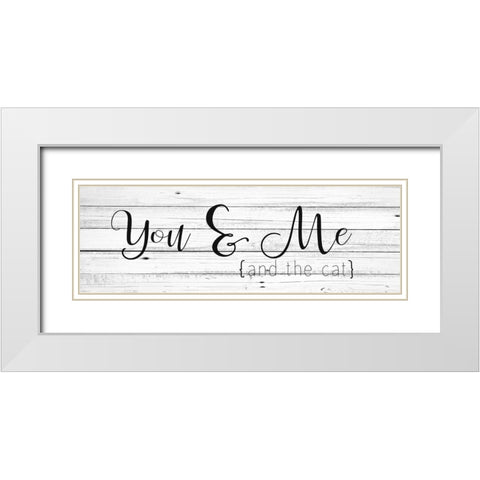 And the Cat White Modern Wood Framed Art Print with Double Matting by Kimberly, Allen