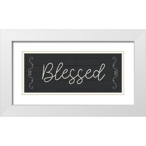 Blessed White Modern Wood Framed Art Print with Double Matting by Allen, Kimberly