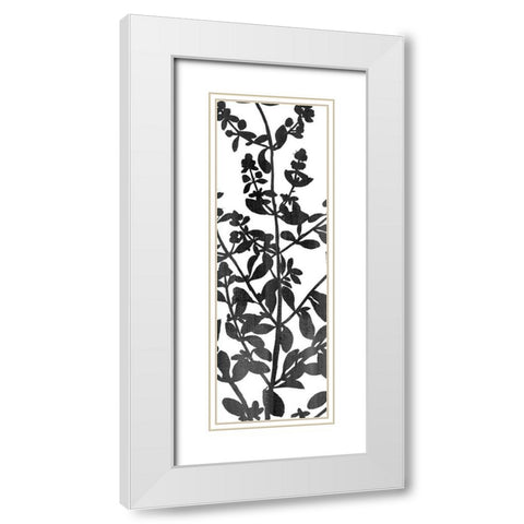 Botanical Panel 1 White Modern Wood Framed Art Print with Double Matting by Allen, Kimberly