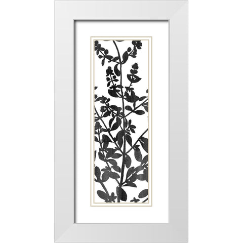 Botanical Panel 1 White Modern Wood Framed Art Print with Double Matting by Allen, Kimberly