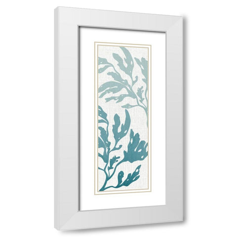 Seaweed Panel 1 White Modern Wood Framed Art Print with Double Matting by Allen, Kimberly