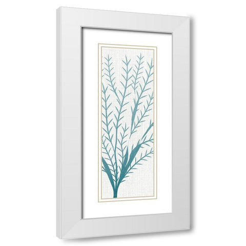 Seaweed Panel 2 White Modern Wood Framed Art Print with Double Matting by Allen, Kimberly