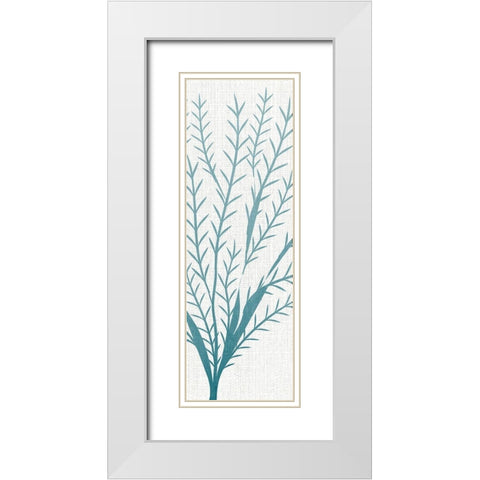 Seaweed Panel 2 White Modern Wood Framed Art Print with Double Matting by Allen, Kimberly