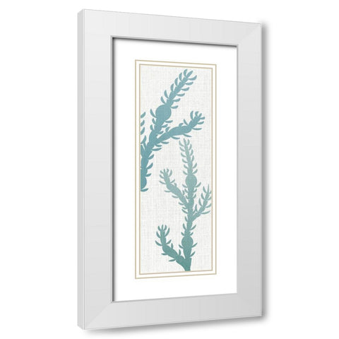 Seaweed Panel 3 White Modern Wood Framed Art Print with Double Matting by Allen, Kimberly
