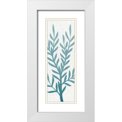 Seaweed Panel 4 White Modern Wood Framed Art Print with Double Matting by Allen, Kimberly