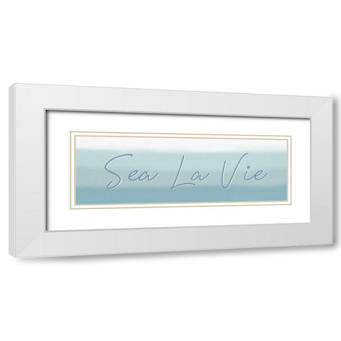 Sea La Vie White Modern Wood Framed Art Print with Double Matting by Allen, Kimberly