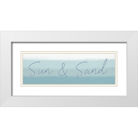 Sun And Sand White Modern Wood Framed Art Print with Double Matting by Allen, Kimberly