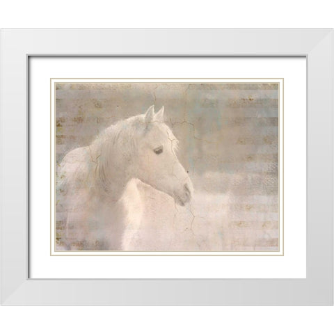 White Knight Serenity White Modern Wood Framed Art Print with Double Matting by Allen, Kimberly