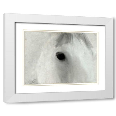 Serene Eyes White Modern Wood Framed Art Print with Double Matting by Allen, Kimberly