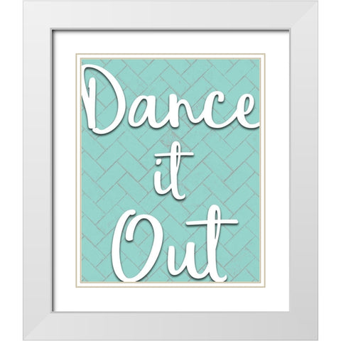 Dance it Out White Modern Wood Framed Art Print with Double Matting by Kimberly, Allen