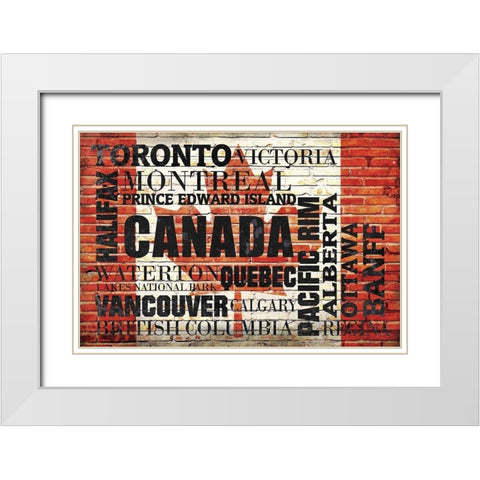 Canada White Modern Wood Framed Art Print with Double Matting by Kimberly, Allen