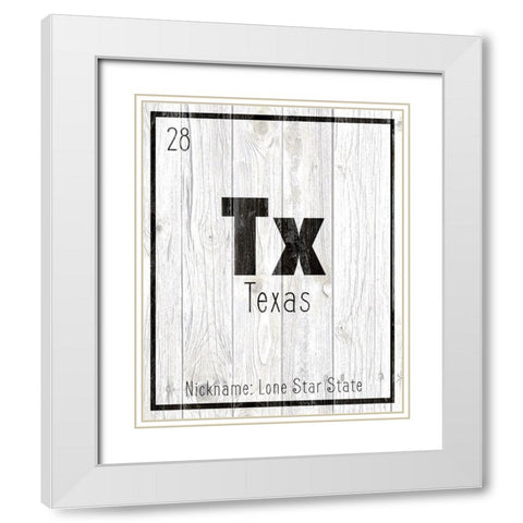 TX White Modern Wood Framed Art Print with Double Matting by Kimberly, Allen