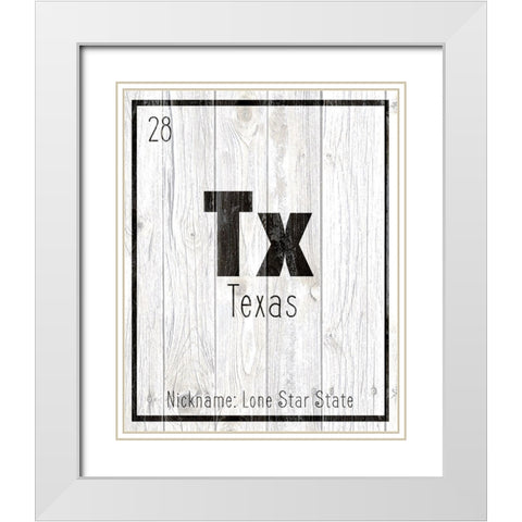 TX White Modern Wood Framed Art Print with Double Matting by Kimberly, Allen