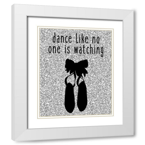Dance Like White Modern Wood Framed Art Print with Double Matting by Kimberly, Allen