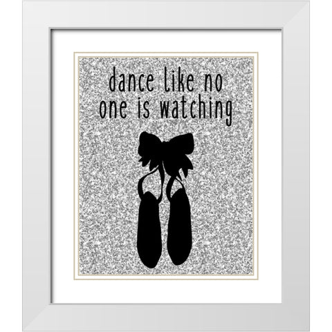 Dance Like White Modern Wood Framed Art Print with Double Matting by Kimberly, Allen