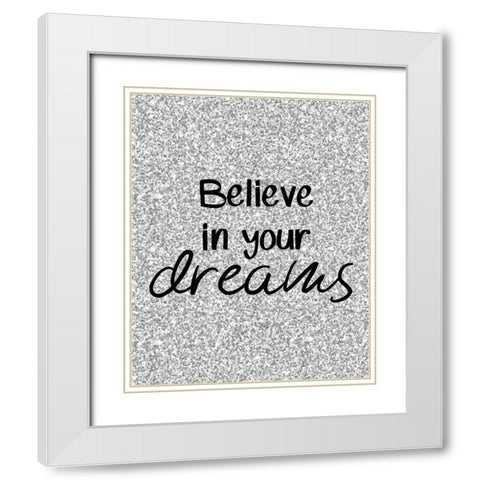 Dreams 2 White Modern Wood Framed Art Print with Double Matting by Kimberly, Allen