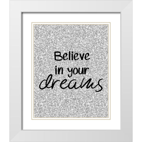 Dreams 2 White Modern Wood Framed Art Print with Double Matting by Kimberly, Allen