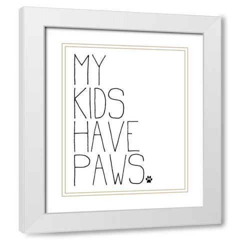 My Kids v2 White Modern Wood Framed Art Print with Double Matting by Allen, Kimberly