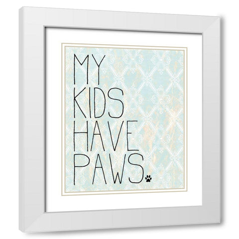 My Kids White Modern Wood Framed Art Print with Double Matting by Kimberly, Allen
