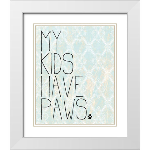 My Kids White Modern Wood Framed Art Print with Double Matting by Kimberly, Allen