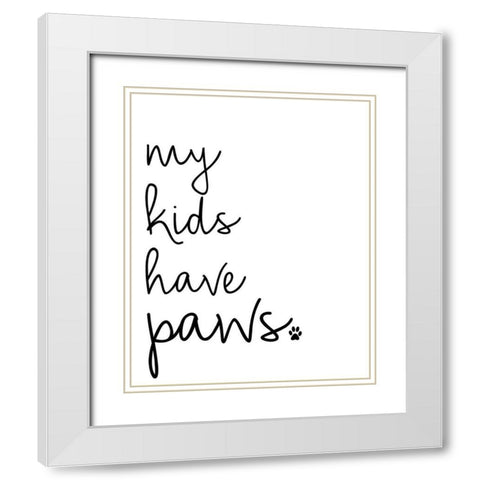 My Kids V2 White Modern Wood Framed Art Print with Double Matting by Allen, Kimberly