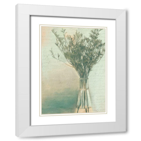 Spring Greens White Modern Wood Framed Art Print with Double Matting by Kimberly, Allen